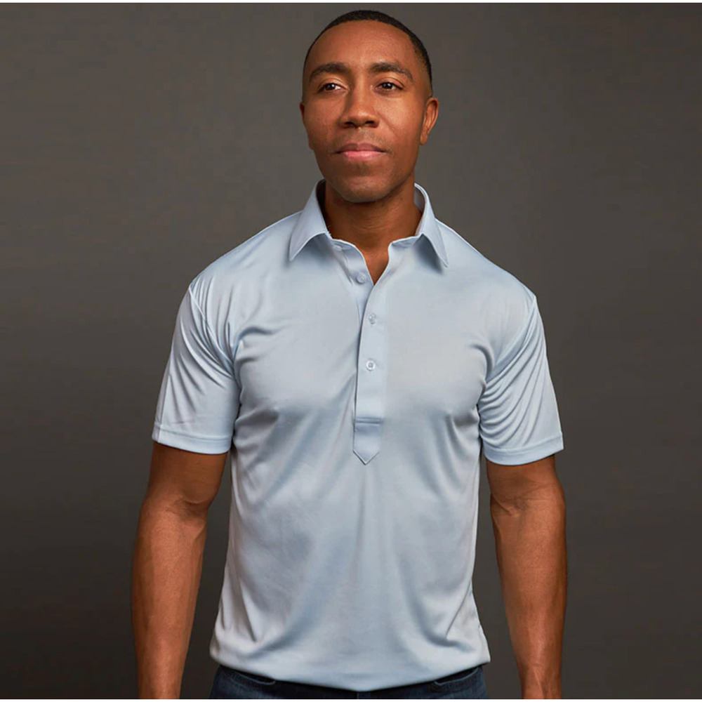 Collars & Co Dress Collar Polo Shirt Mens Large Short Sleeve